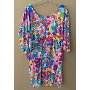 Anne Cole Signature Women’s Dress Size S/M Colorful Pockets Stretchy RARE!! B1